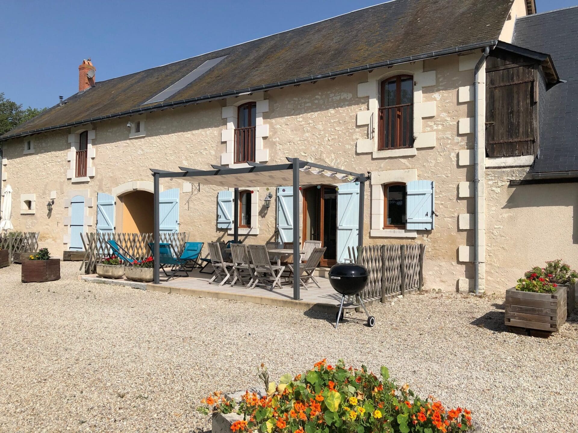 gite piscine beauval loches villa chene terrasse
